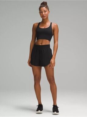 lululemon Fast and Free Reflective High-Rise Classic-Fit Short 3” - Black